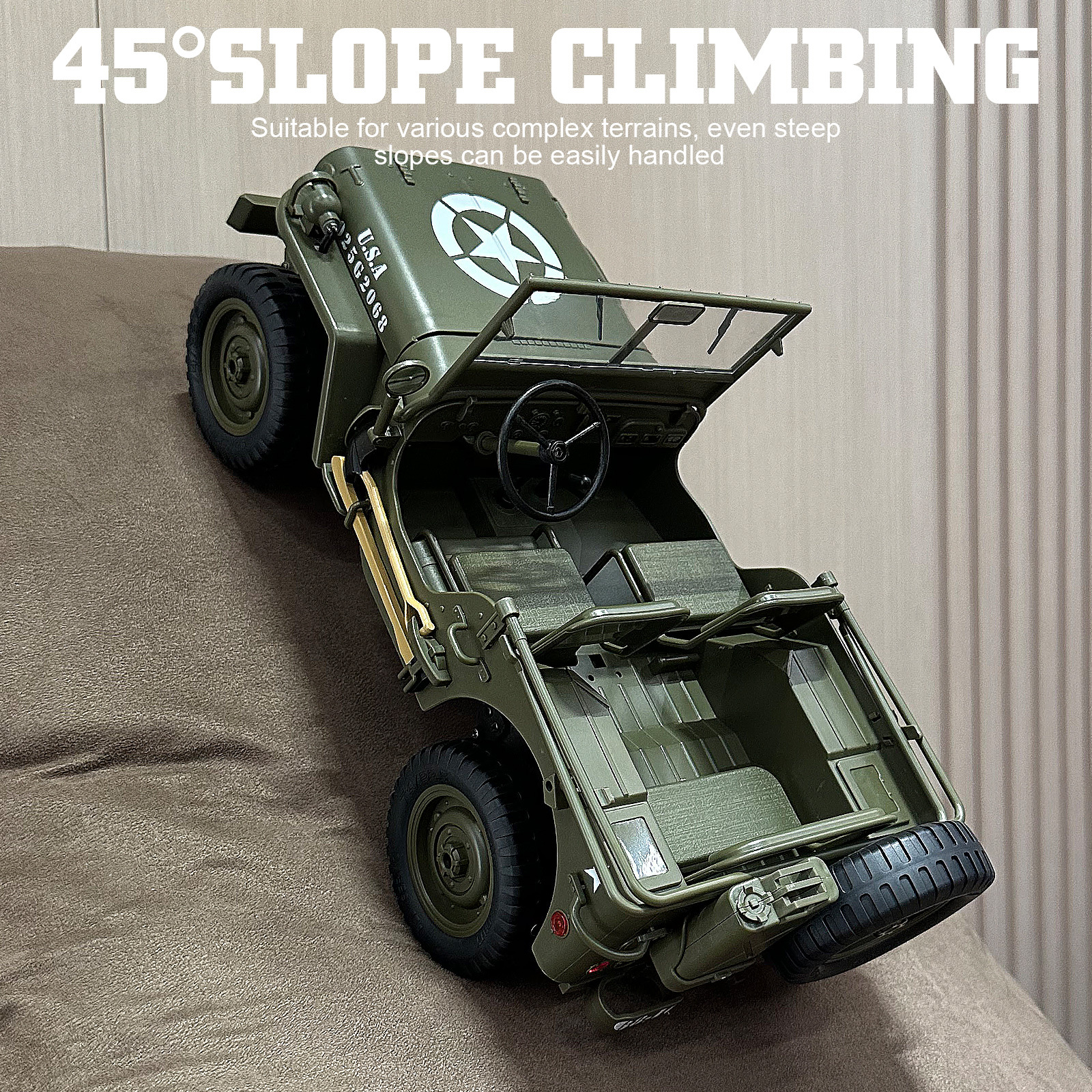 Proportional Remote Control Car Collection Level RC Vehicle 4x4 Off Road Truck With 2 Rechargeable Batteries 4WD For All Terrain Big Car Gifts For Boys And Youth