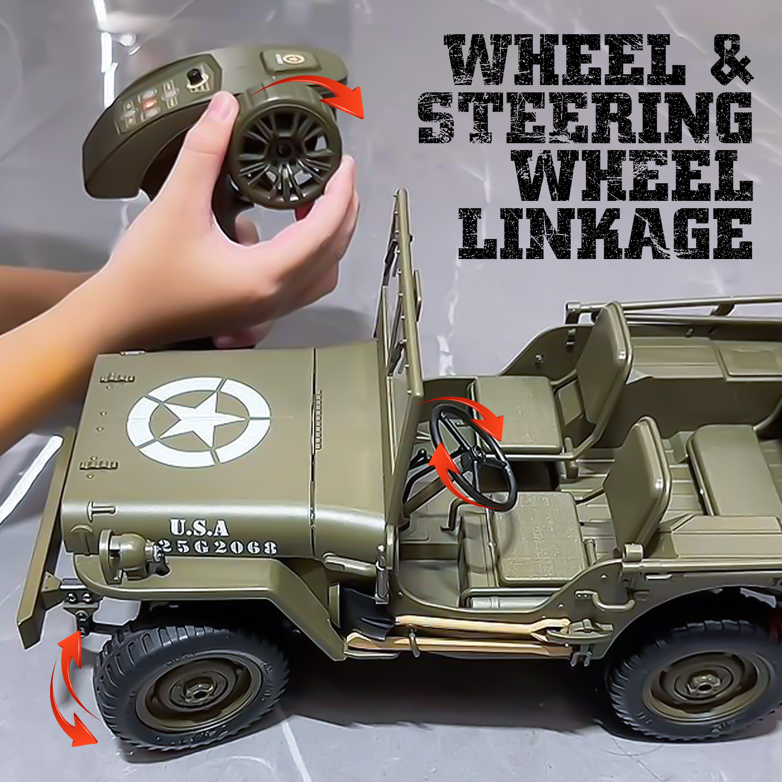 Proportional Remote Control Car Collection Level RC Vehicle 4x4 Off Road Truck With 2 Rechargeable Batteries 4WD For All Terrain Big Car Gifts For Boys And Youth