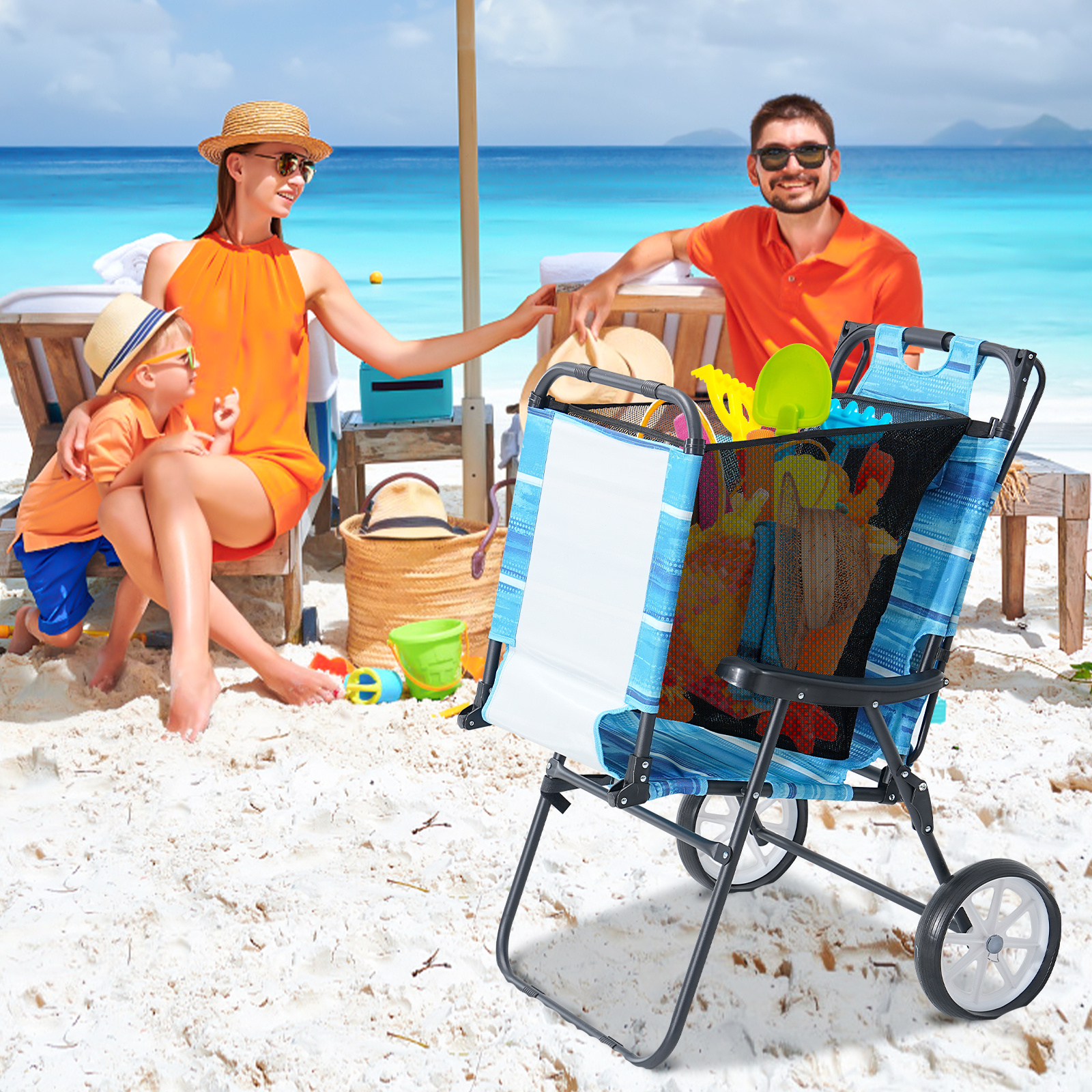 beach cart chairs wheels in heavy duty beach chair Temu