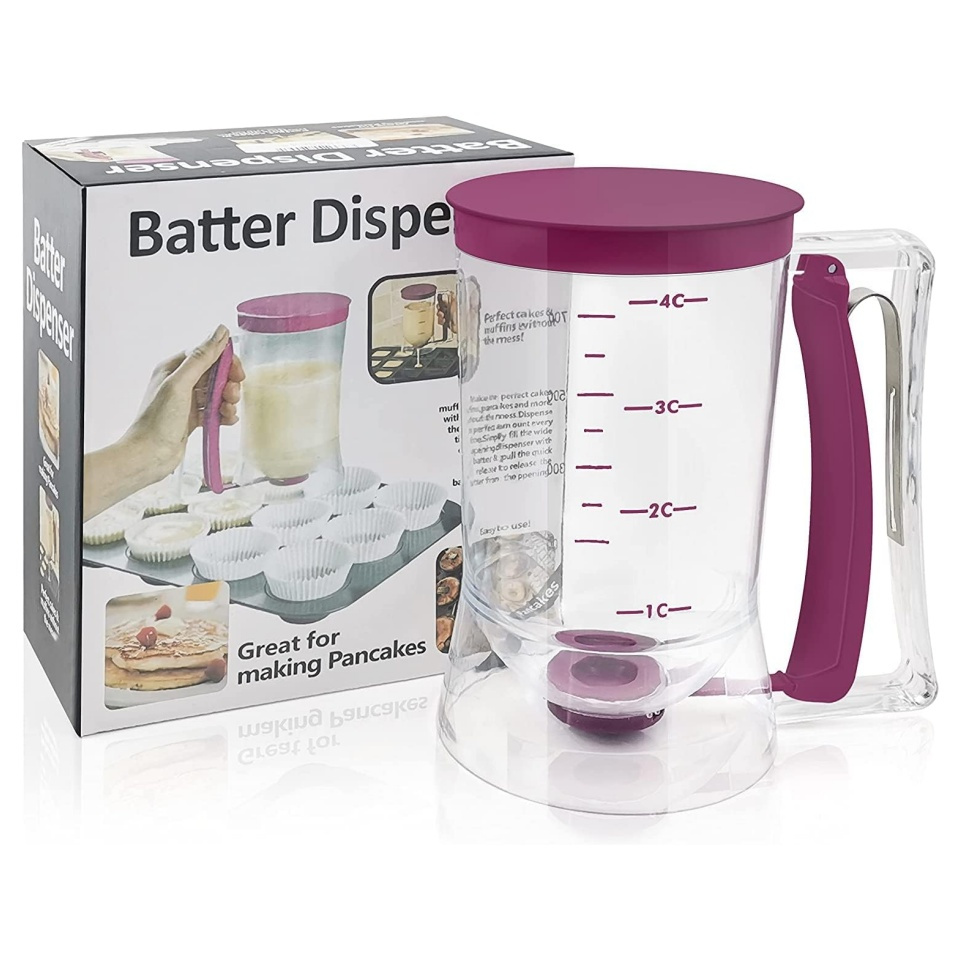 TEMU Pancake Cupcake Batter Dispenser, Bakeware Maker With Measuring Label, Perfect Baking Tool For Cupcakes, , , Cake Or Any Baked Goods