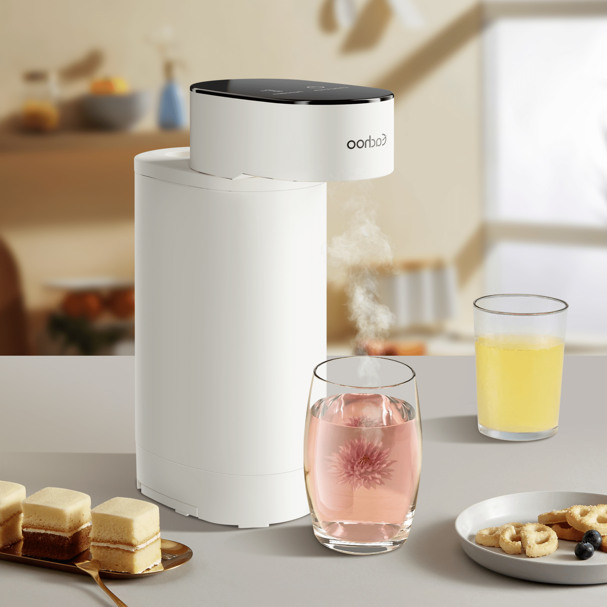 instant hot water dispenser boiling 5 temp adjustable 110 f 212 f child lock compact desktop water heater for home office compatible with bottled 5 gallon jugs fast safe hot water details 1