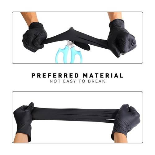 5mil nitrile disposable gloves latex powder free healthcare food handling use
