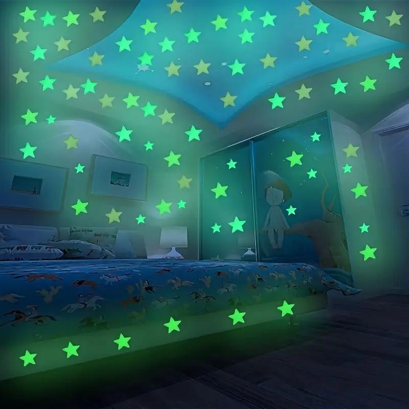 99 100 pieces of luminous stars fluorescent wall and ceiling star stickers   home decoration with multiple colors   gift giving decorative wall stickers plastic wall art wall stickers for home decoration