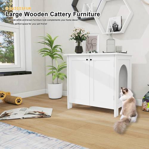 litter box enclosure litter box enclosure furniture with removable divider100 original ecological wooden boardsuitable as an office cabinet for home or office use