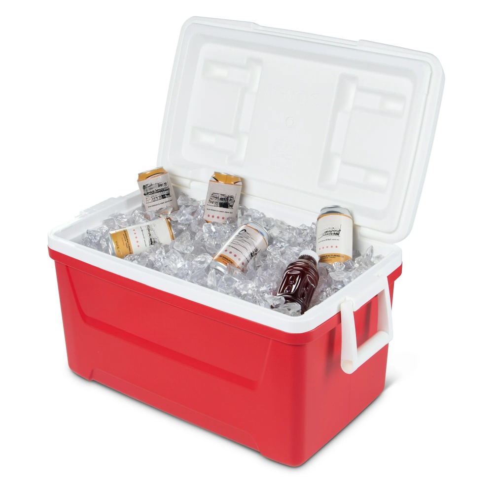 48 QT Laguna Hard Sided Ice Chest Cooler, Red