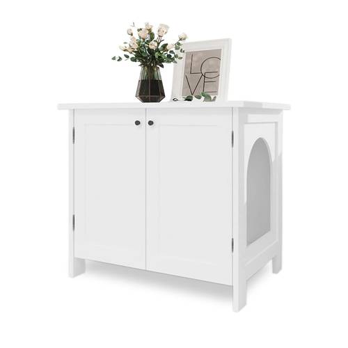 litter box enclosure litter box enclosure furniture with removable divider100 original ecological wooden boardsuitable as an office cabinet for home or office use
