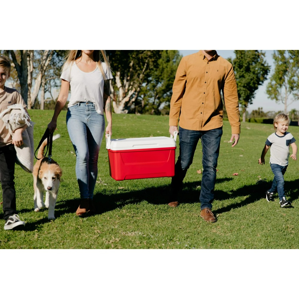 48 QT Laguna Hard Sided Ice Chest Cooler, Red