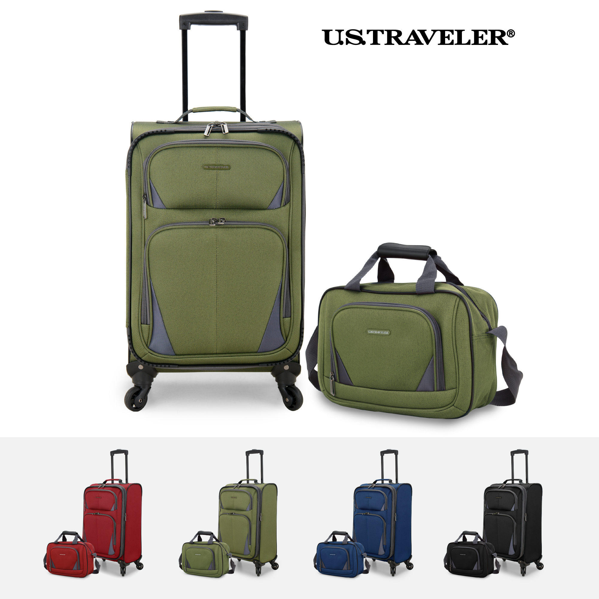 polyester carry suitcase w/ tote soft - Temu
