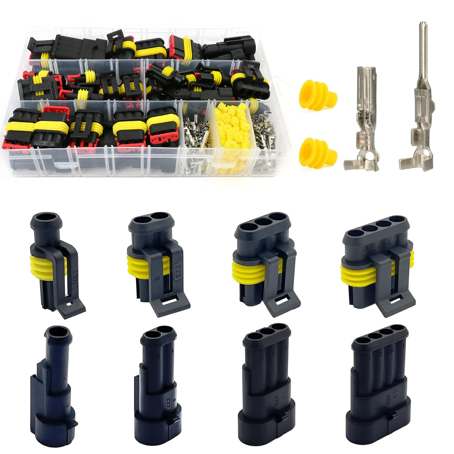 kit de conectores de cableado para coche y moto - juego de conectores rápidos de 1/2/3/ Detalles del producto 1