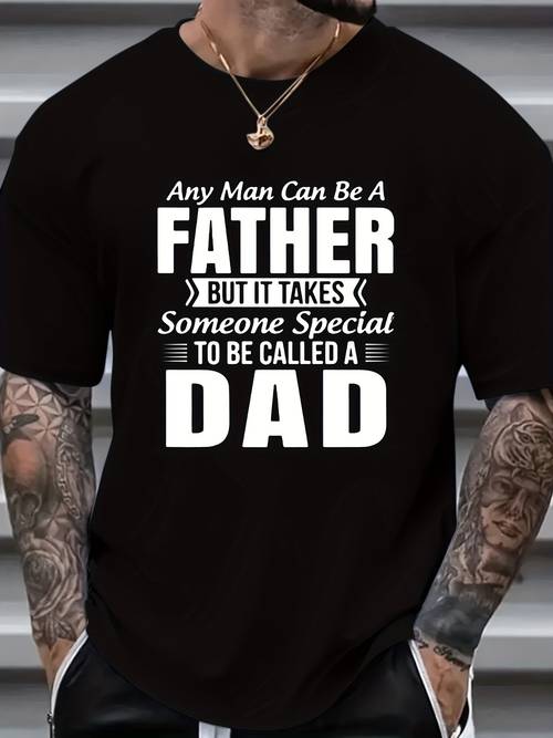 mens short sleeve t shirt a dad comfy breathable summer tee