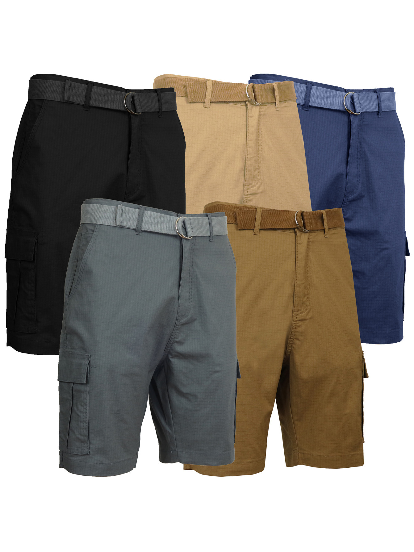【BAON】[unisex] Lume Nylon Banding Bermuda Cargo Pants Sundek Cargo Shorts In Rainbow Dyed Fabric - Junior Pants