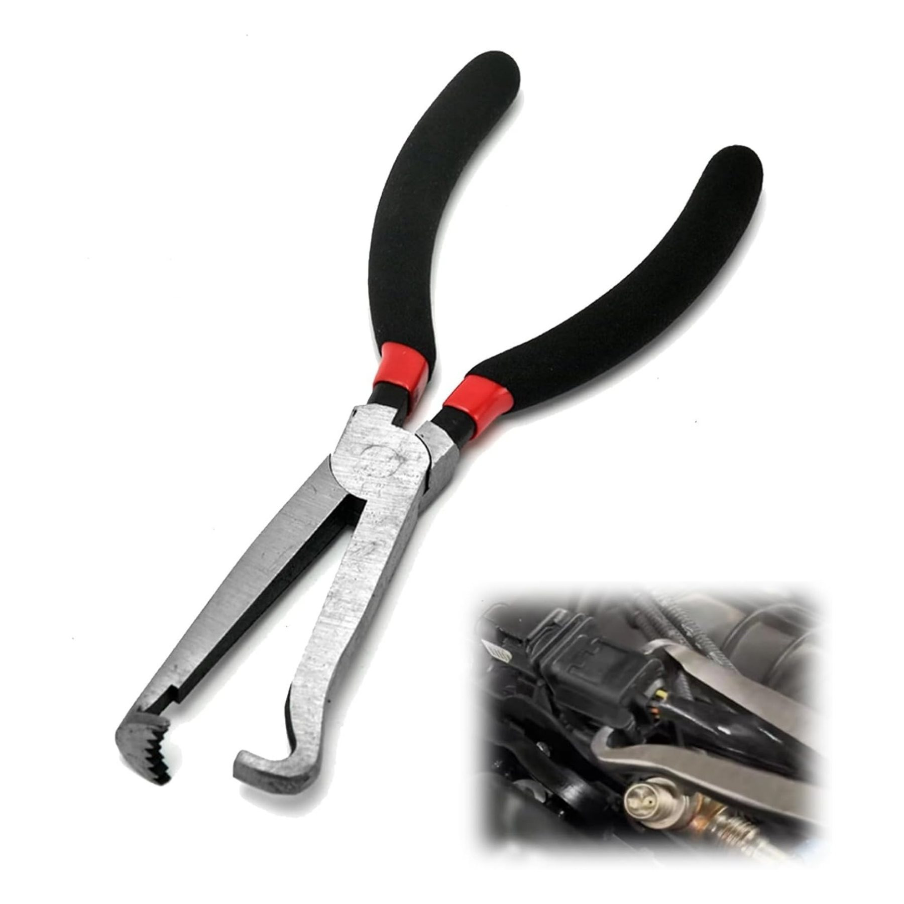 TEMU Upgraded 37960 Electrical Disconnect Pliers, 8in Automotive Tools Electrical Connector Pliers, Automotive Tools For Push Tab Style Plugs