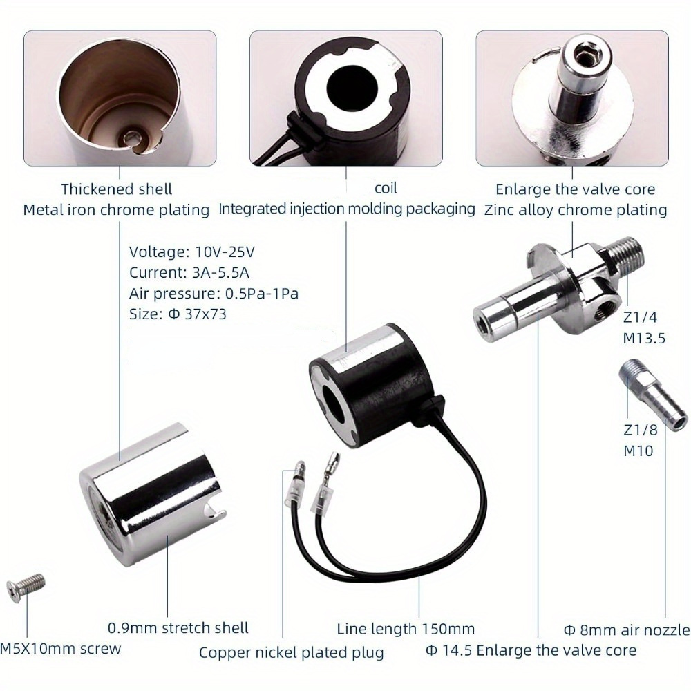 135DB 12V Black Snail Air Horn Siren For Truck Car SUV Train Yacht Boat