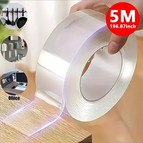 transparent nano tape reusable washable strong double sided grip for universal disks no residue versatile durable solution for seamless sticking
