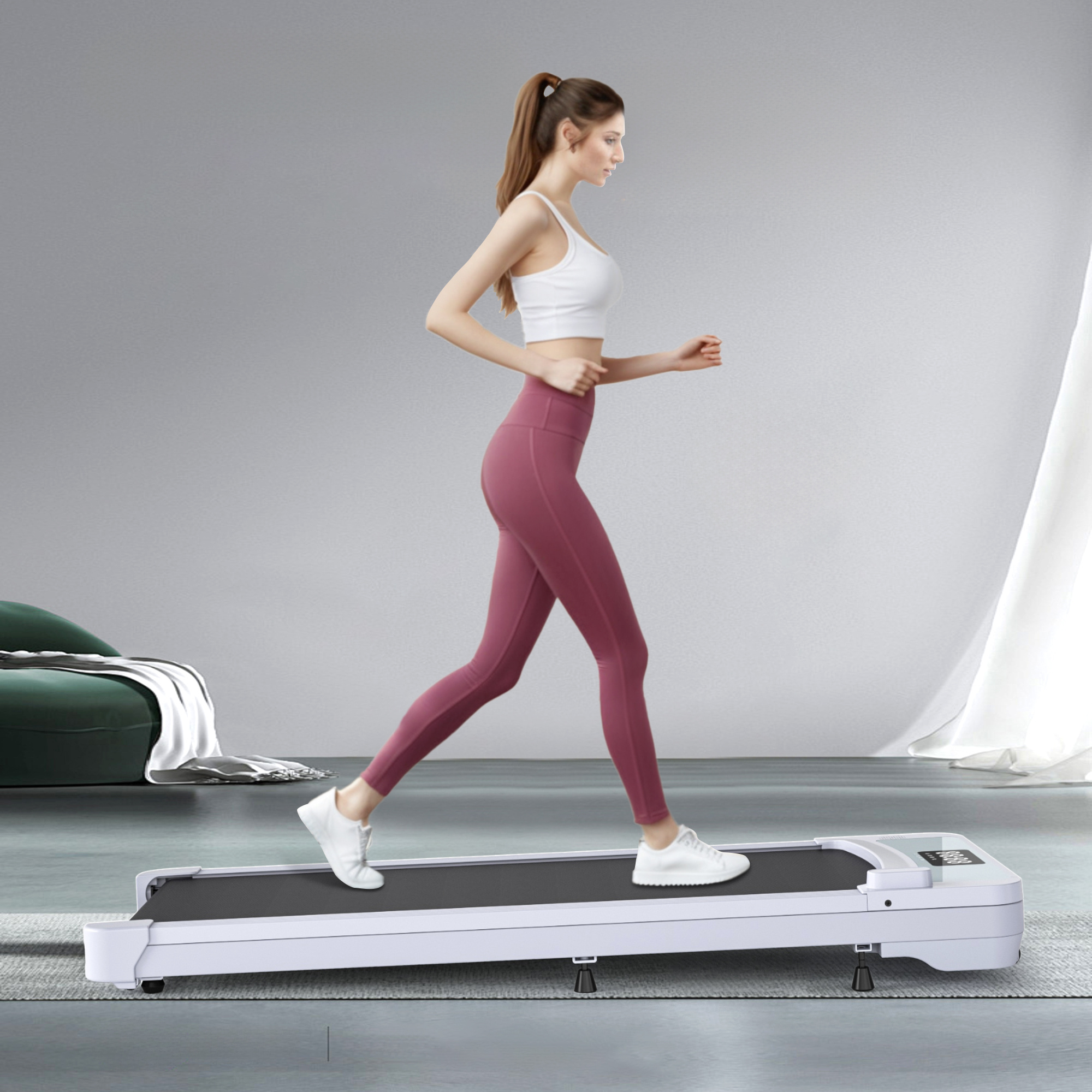 Treadmills, 3 in 1 Portable Treadmill and Walking Pad, with Incline for Home/Office, Remote Control and LED Display