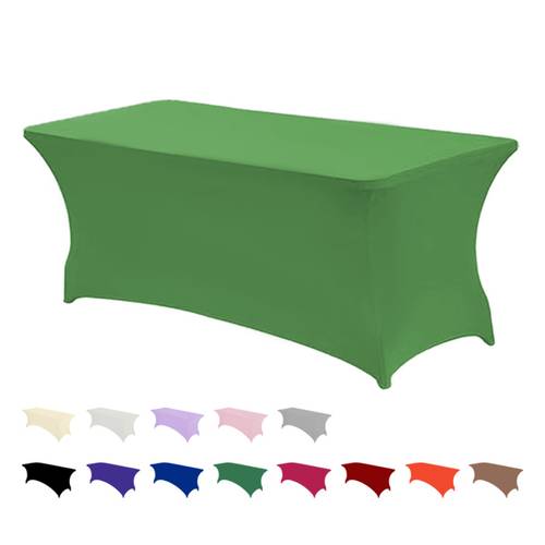 6ft table cloth for rectangular fitted events stretch table covers washable table cover spandex table cloth table protector for party wedding cocktail banquet festival