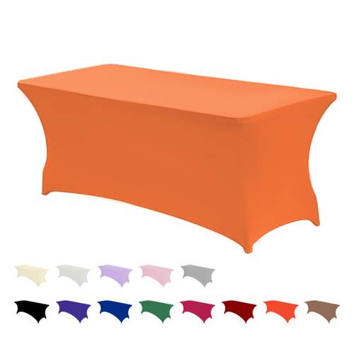 6ft table cloth for rectangular fitted events stretch table covers washable table cover spandex table cloth table protector for party wedding cocktail banquet festival