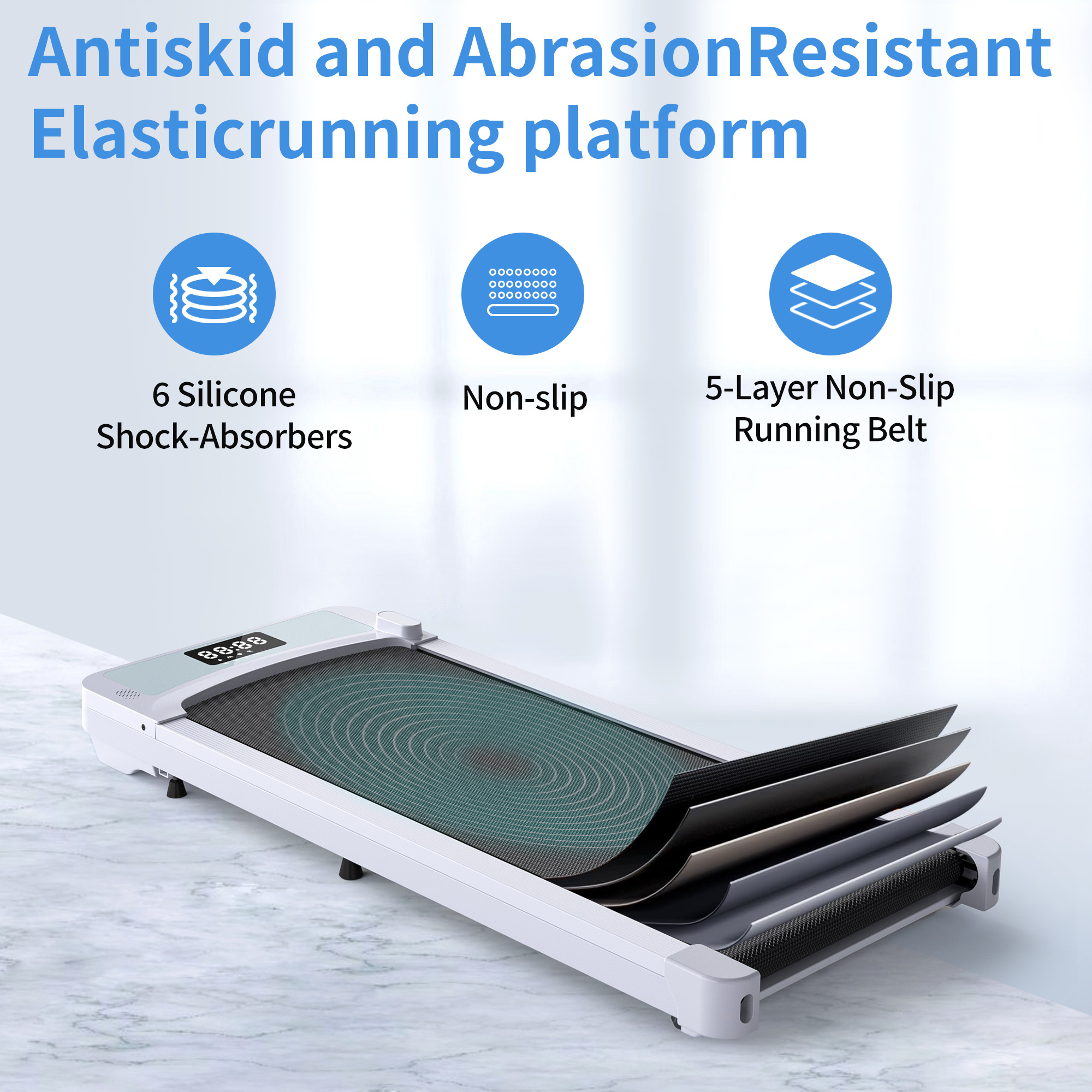 Treadmills, 3 in 1 Portable Treadmill and Walking Pad, with Incline for Home/Office, Remote Control and LED Display