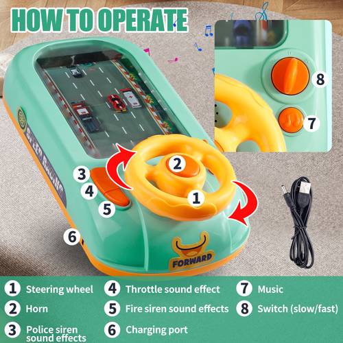 childrens racing wheel toys suitable for such dodging and with sound and and an simulation experience which is for cultivating driving skills