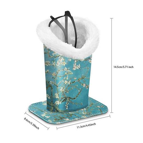 plush lined eyeglasses holder protective glasses holder stand case anti scratch glasses storage organizer for desk nightstand office