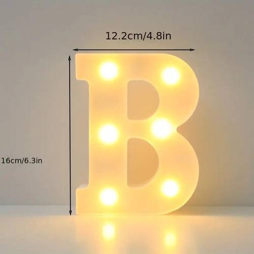 6 3in decorative led light up number letters white plastic marquee number lights sign party wedding decor battery operated number