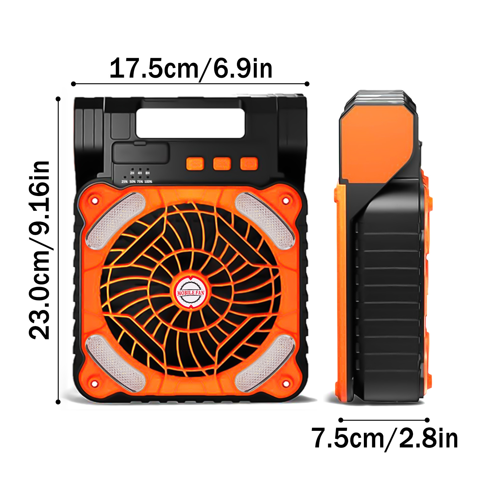 2 in 1 solar fan with lantern 5200mah 4 adjustable solar usb rechargeable desktop cooling fan foldable design portable solar fan for office bedroom rv ventilation and emergency use Product details 0