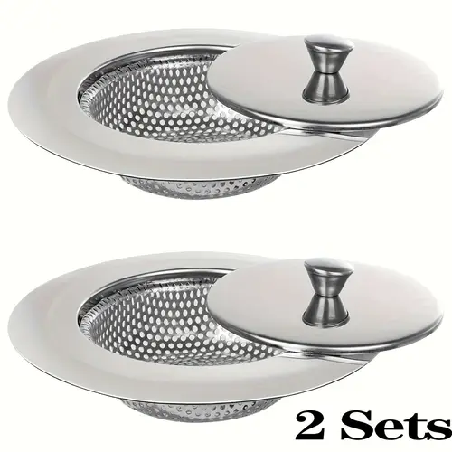 2pcs durable 304 stainless steel kitchen sink filters with easy to design effective deodorizing drain filters for vegetable sinks floors and kitchens