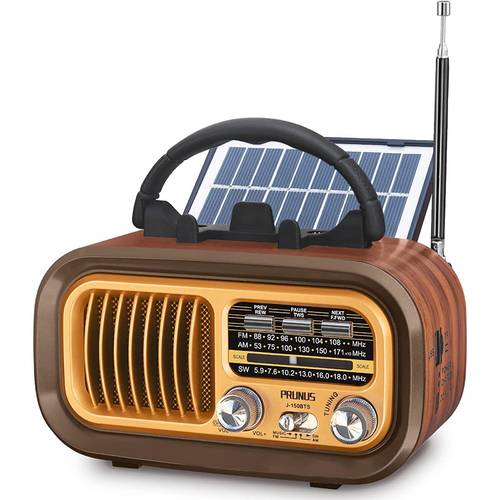 portable solar powered retro radio with independent knob am fm shortwave radio support tf mobile phone to suitable for music party outdoor camping walking family gathering with