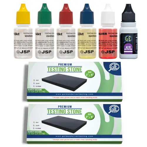 jewelry tester kit 10k 14k 18k 22 with test stones test colored items 999 925 materials