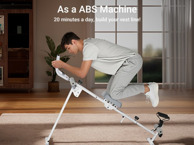 UMAY Rowing Machine for Home Foldable & Easy Set Up, 4 in 1 Multi-Function Rowing Machine with Adjustable Height Level, Machine 300 lbs Capacity, Adjustable Tension