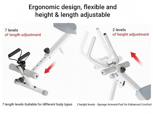 UMAY Rowing Machine for Home Foldable & Easy Set Up, 4 in 1 Multi-Function Rowing Machine with Adjustable Height Level, Machine 300 lbs Capacity, Adjustable Tension