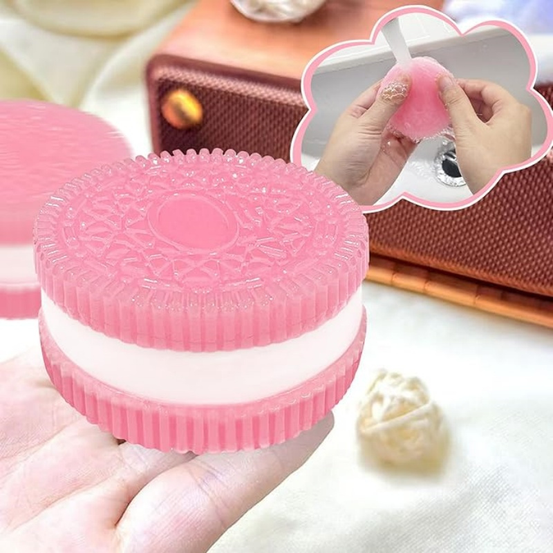 6pcs,Random color Sandwich Cookie Relaxation- Squeeze and Bounce, Novelty Gift Idea, Party Favor, Present（No accessories）