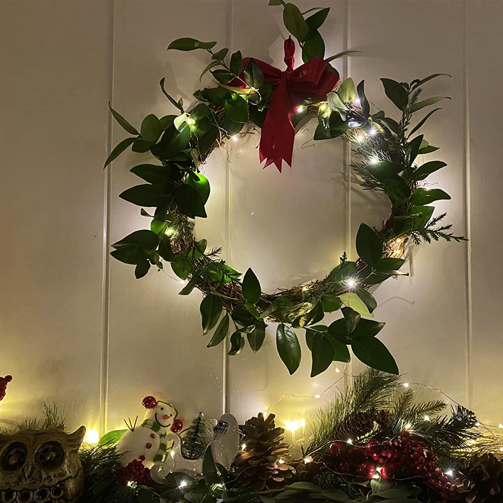 Holly Wreath Inch Wreath Rings Wire Wreath 6-Pack Metal Frame, 16