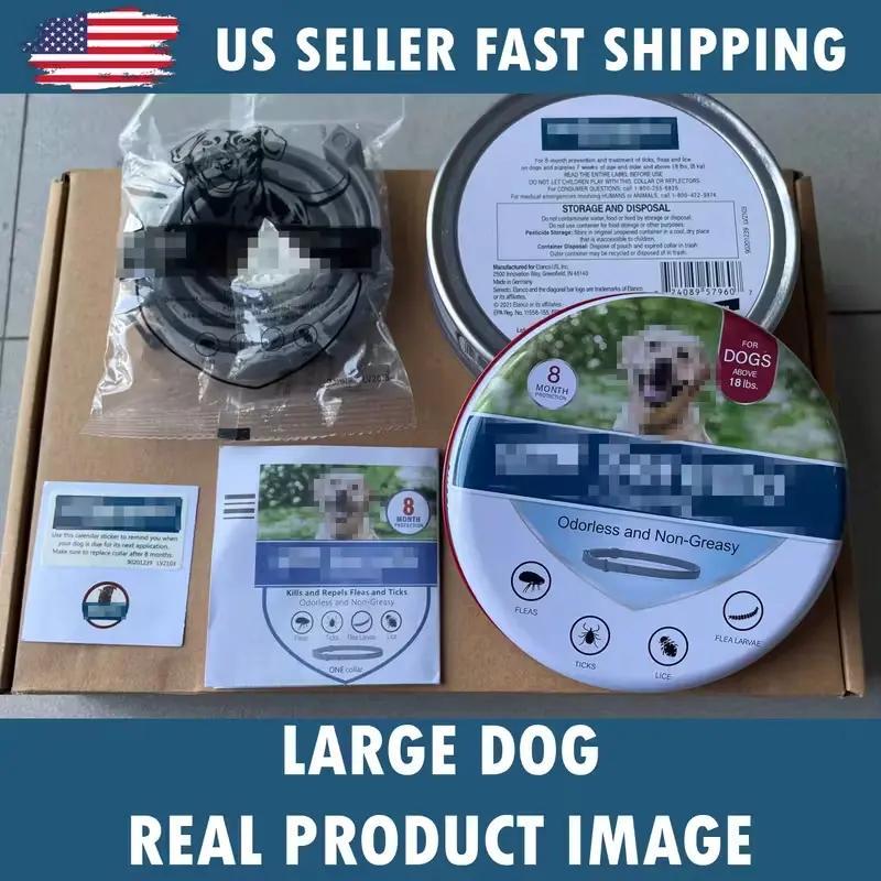 TEMU Large Dog Flea & Tick Collar With Plant-based Formula, Waterproof & Bite-resistant, 8-month Protection, Comfortable & Effective