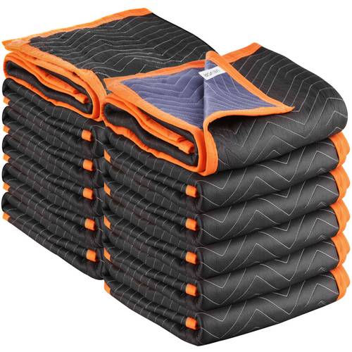moving blankets 6 pcs 12 pcs 72 x 40 in 32 lbs dz large packing blankets with cotton filling heavy duty nonwoven fabric padded moving blanket for shipping wrapping protecting furniture