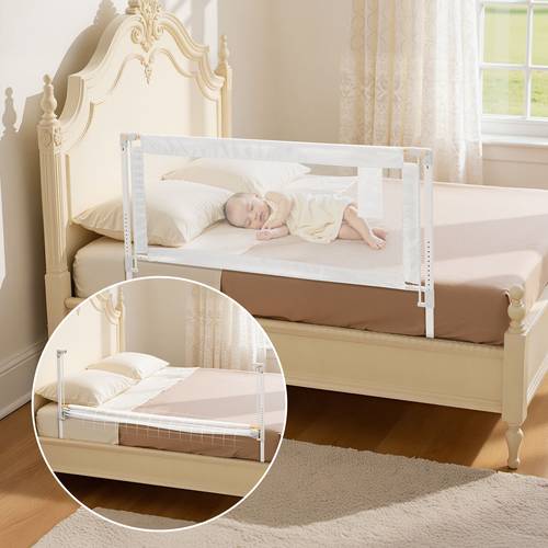 toddler bed rail adjustable height 50 70inch 70 80inch bed side railing guard bumper 1 piece