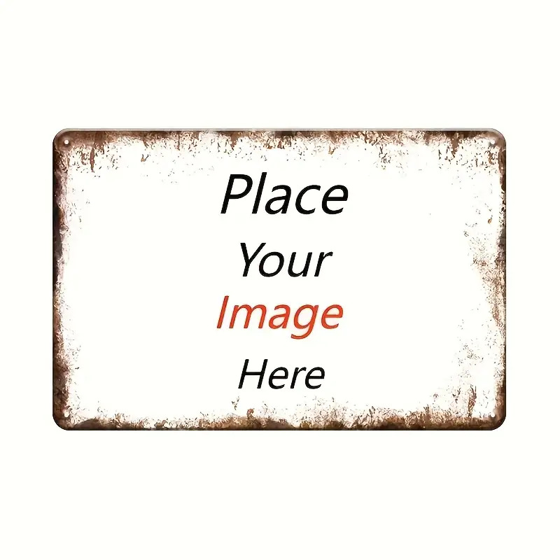 TEMU 1pc Personalized Custom Metal Logo Vintage Metal Plaque - Perfect For Homes, Cafes, Restaurants, Bars And Wall Decorations - Dust And Water Resistant 12x8 Inch