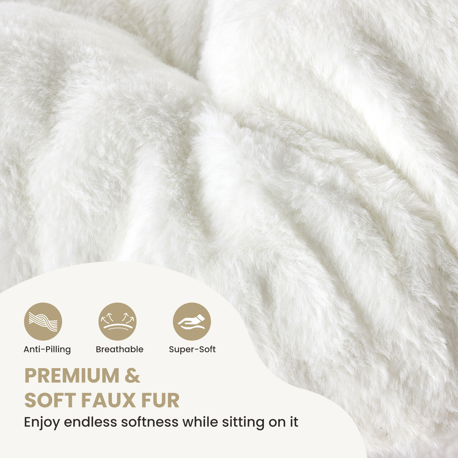 Comfy Chair for Adults, Soft Faux Fur Folding Lounge for Bedroom Living Room Dorm Rooms Flexible Reading Chair for Teens, Large Size Foldable