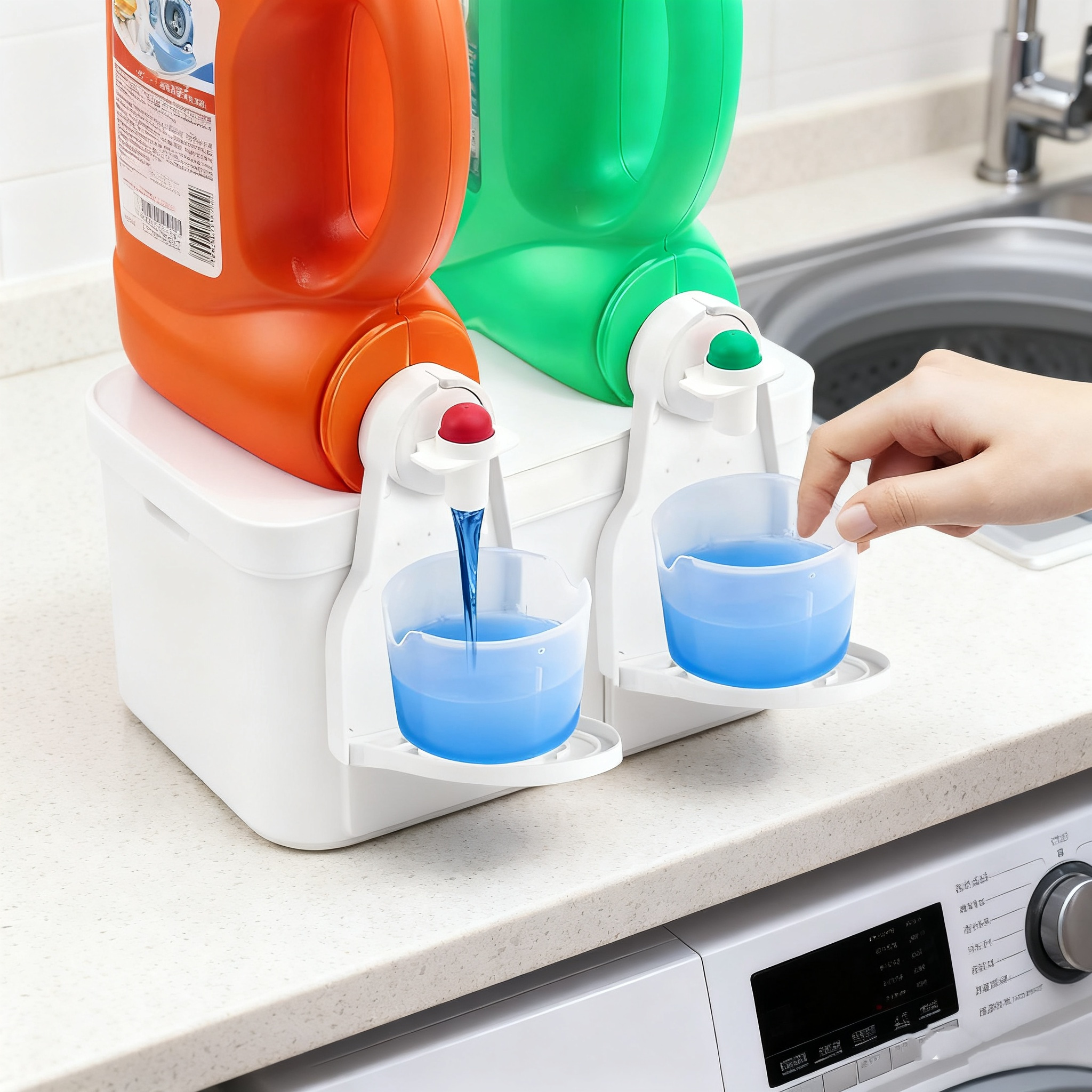 TEMU 2 Pcs Laundry Detergent Cup Holder, Detergent Drip Laundry Dispenser For Liquid Detergent, Mess Or Leak, Keep Washer Dryer And Laundry Floor