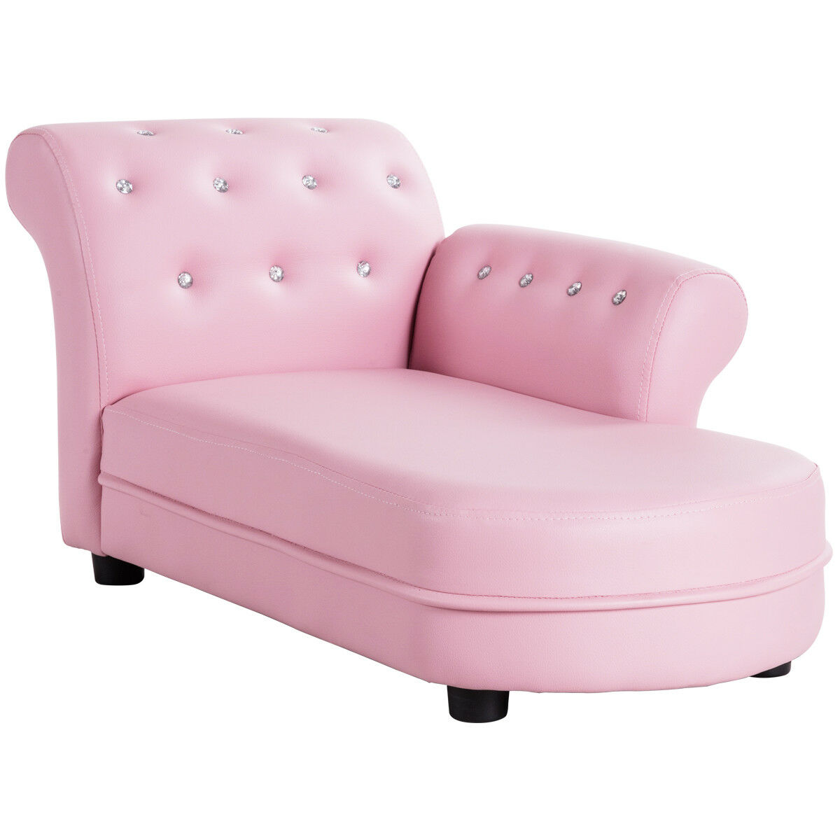 COSTWAY Kids Sofa, Toddler Couch with PVC Leather and Solid Wood Frame, Kids Couch for Children's Room, Kindergarten and Living Room