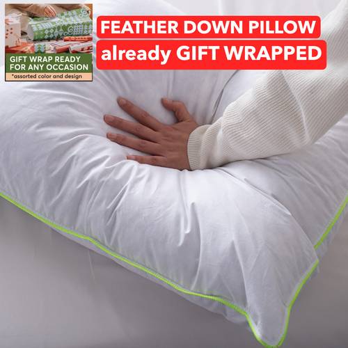premium bed pillow already for present christmas birthday anniversary wedding cotton fabric pillow hypoallergenic for sleep bedroom bed room home bedding decor and accessories