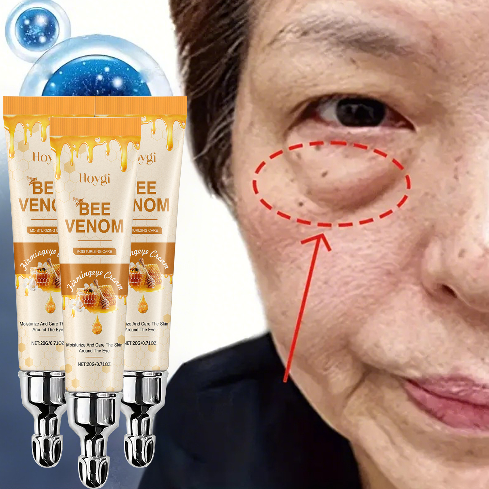 TEMU 3pcs Firm Eye Cream, Firm Eye Cream, Contains Ceramides Np, Suitable For Swollen Eye And Dark Circles, Reduces Of Dulldark Circles Wrinkles ,