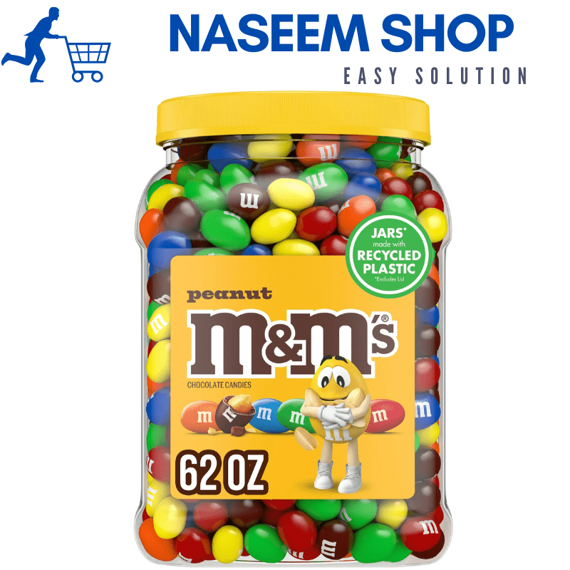   Peanut   Candy, 62 oz. – Bulk   Resealable Bag of  -Coated Chocolate   –    , Baking, Party Favors,  , Office Snacks,   & Everyday Sweet   – Colorful Candy Shell with Crunchy Peanut Center Covered in   Chocolate – Great for Birthday Parties, Candy Buffets, Dessert Toppings, and Care Packages – Resealable Bag Maintains Freshness and     Convenient –   Certified Candy   Qu