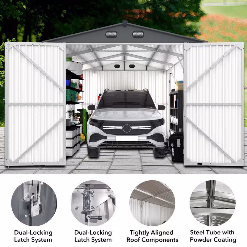 chery industrial 23x22 10x20 13x20 metal garage sheds with side door galvanized steel storage buildings Product details 11