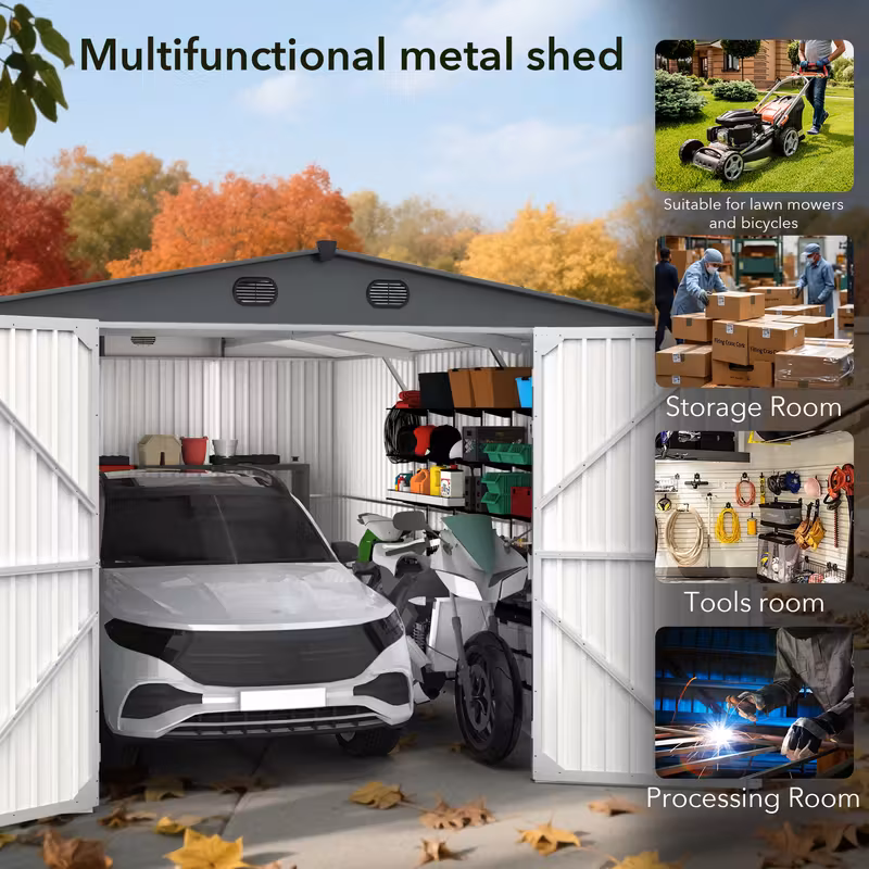 chery industrial 23x22 10x20 13x20 metal garage sheds with side door galvanized steel storage buildings Product details 7