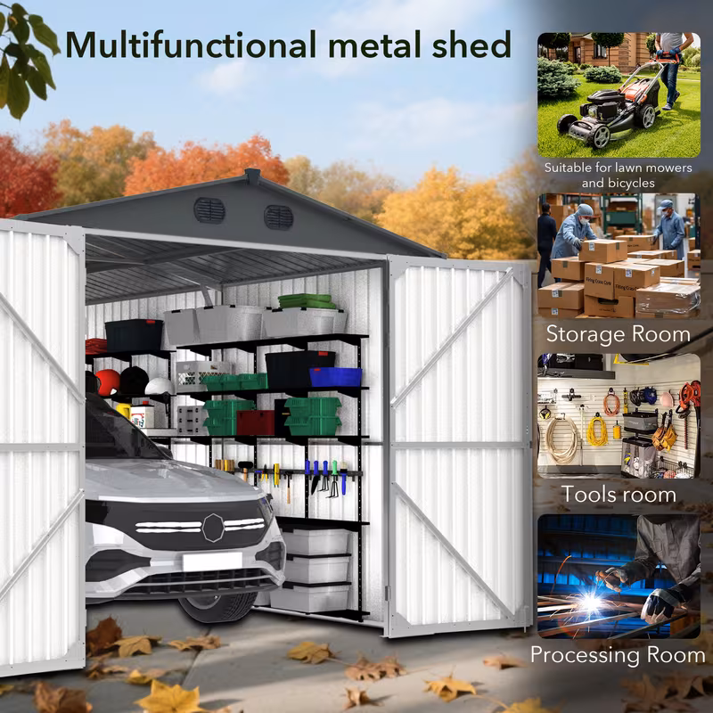 chery industrial 23x22 10x20 13x20 metal garage sheds with side door galvanized steel storage buildings Product details 12