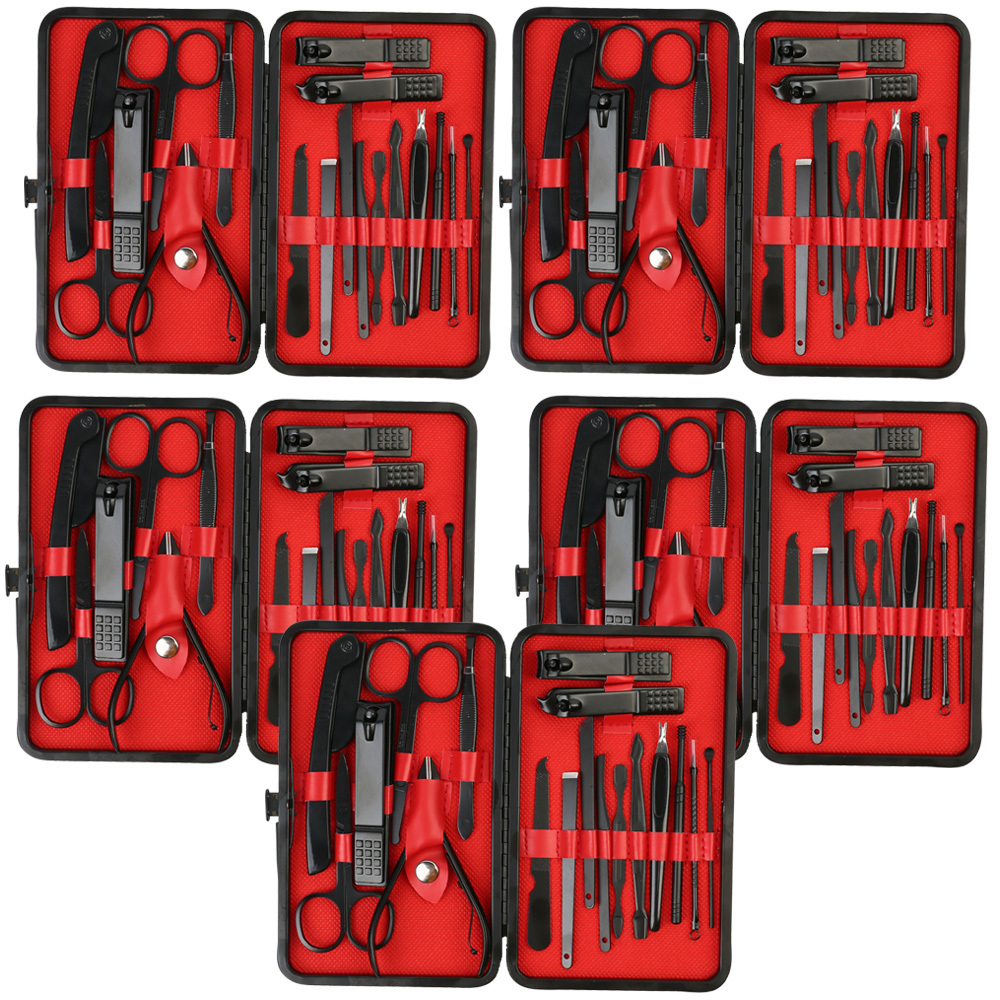 TEMU 5 Pack Nail Clippers Set, 18pcs Each Pack, Pedicure Manicure Set, Comes With Box, For Women And Men, For Christmas Gift