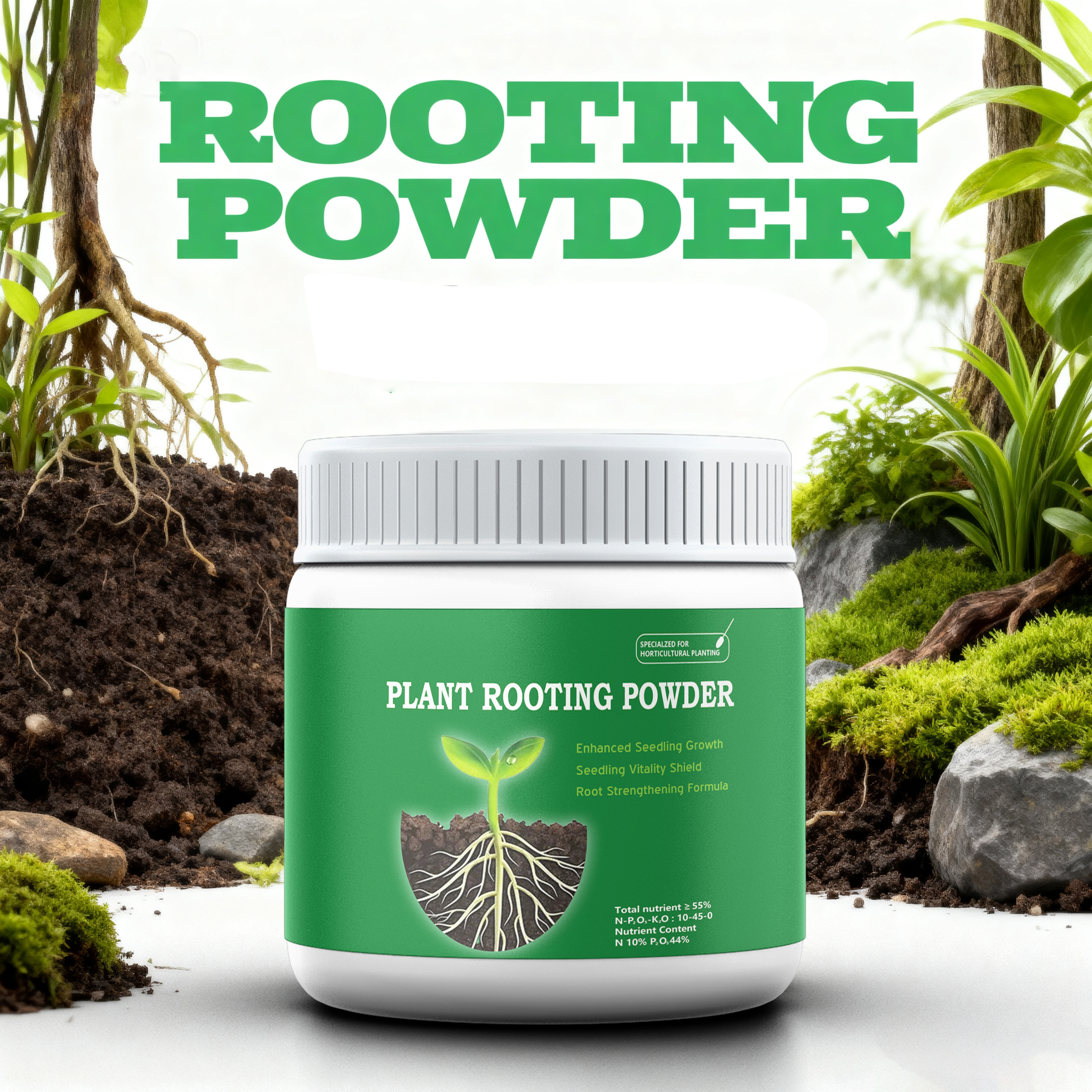 TEMU Plant Rooting Powder 8.8oz, Root Hormone Growth Aid For Fast Rooting Of, Ideal For Vegetables, Fruits, Shrubs, Indoor Plants, Outdoor Trees, Cloning And Propagation Projects