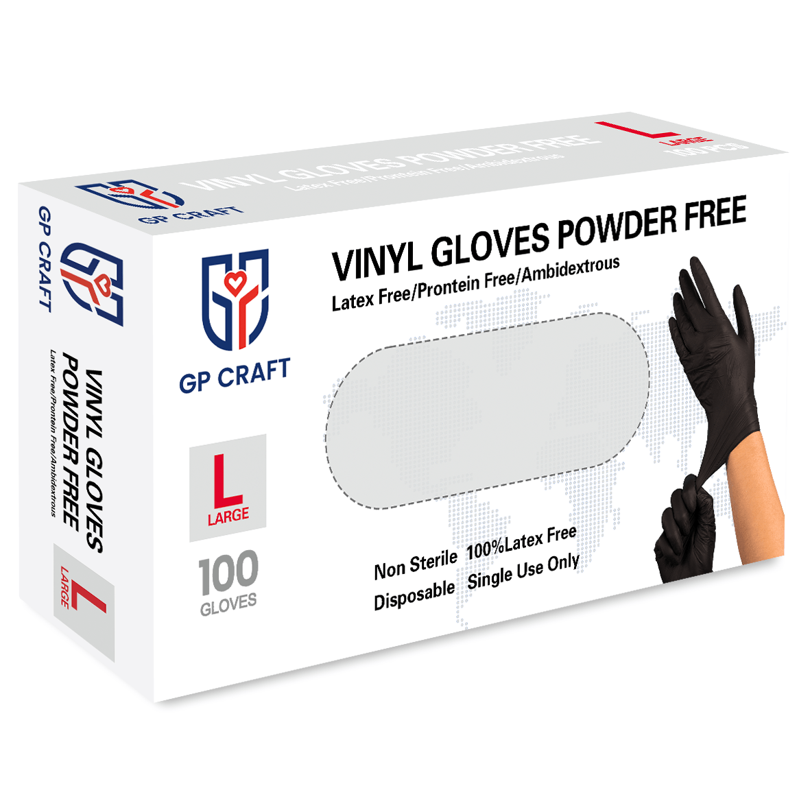 TEMU 100pcs Black Vinyl Synthetic Gloves, 4 Mil, Latex Free Disposable Gloves For Cooking, Cleaning, And Food Prep Outdoor Household Cooking Cleaning Hair Nail