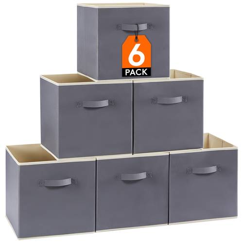 11 13 inch foldable fabric bins collapsible storage cubes multi color organizers decorative organizing baskets storage room set of 6